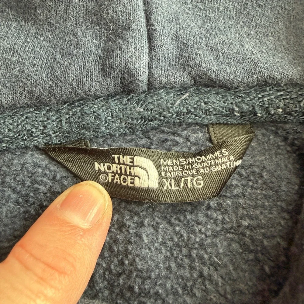 The North Face Pullover Hoodie Mens XL Navy Blue‎ Fleece Never Stop Exploring